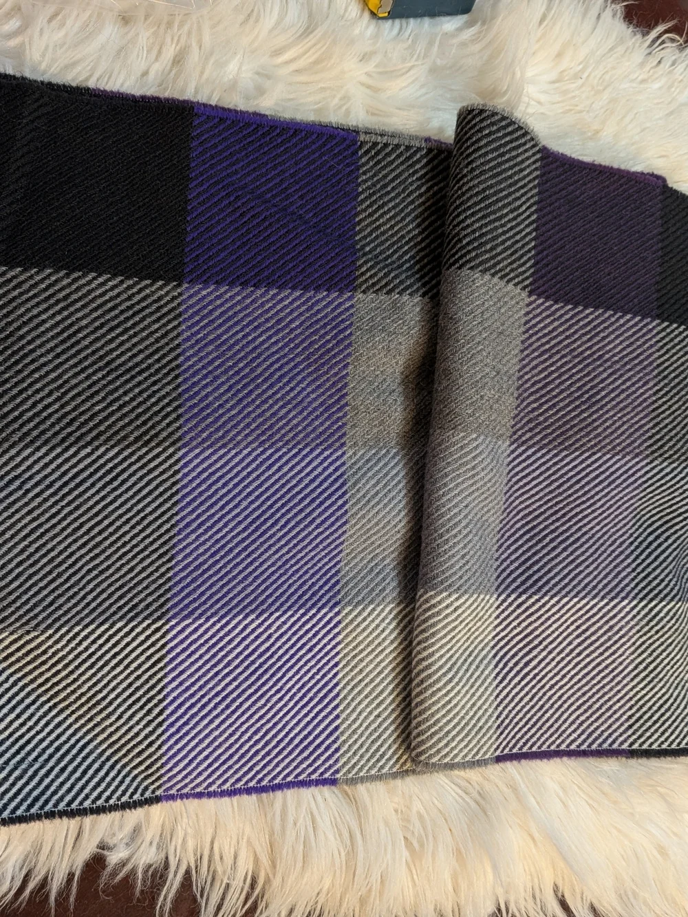 Men's Colorblock Blue & Purple Wool-Blend Scarf